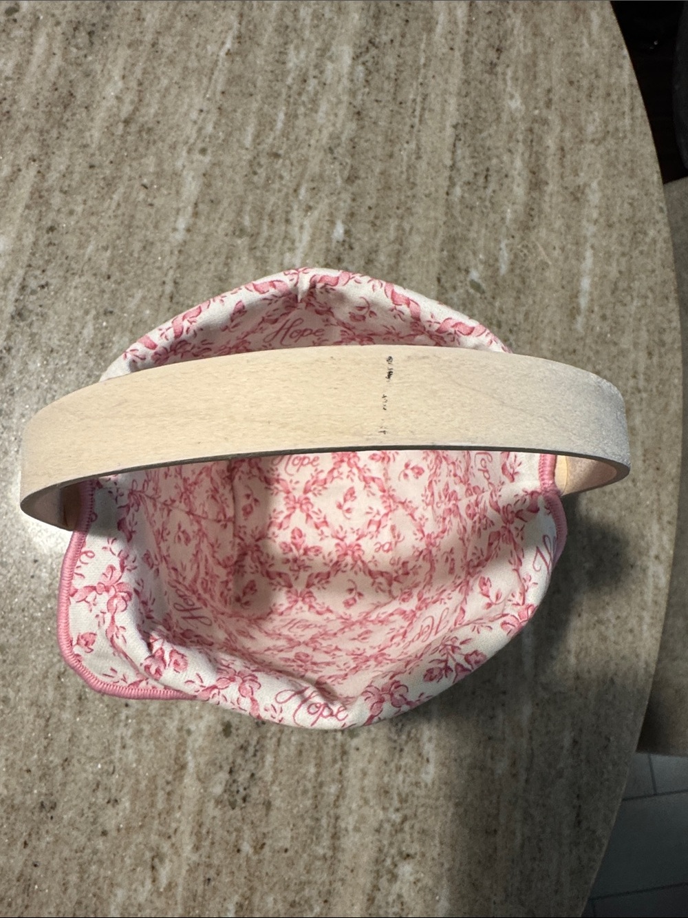 Longaberger Basket with Pink Floral Liner - Picture 2 of 8